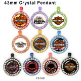 10pcs/lot motorcycle Car  glass picture printing products of various sizes  Fridge magnet cabochon