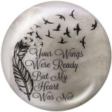 20MM  thank you Print   glass  snaps buttons