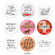 20MM  Cross   Print  glass snaps buttons
