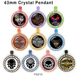 10pcs/lot motorcycle Car  glass picture printing products of various sizes  Fridge magnet cabochon