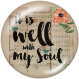 20MM  l  Love Coffee  Print   glass  snaps buttons