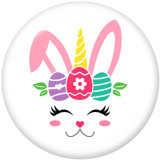 20MM  happy easter  Print  glass snaps buttons