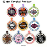 10pcs/lot motorcycle Car  glass picture printing products of various sizes  Fridge magnet cabochon