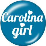 20MM  Florida Girl  Print   glass  snaps buttons
