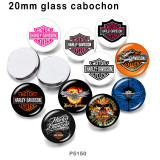 10pcs/lot motorcycle Car  glass picture printing products of various sizes  Fridge magnet cabochon