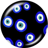20MM  pattern  eye Print  glass snaps buttons