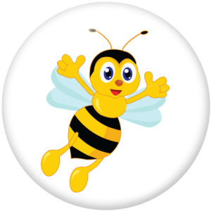 20MM  honeybee  Print  glass snaps buttons
