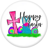 20MM  happy easter  Print  glass snaps buttons