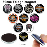 10pcs/lot motorcycle Car   glass picture printing products of various sizes  Fridge magnet cabochon