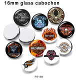 10pcs/lot motorcycle  glass picture printing products of various sizes  Fridge magnet cabochon