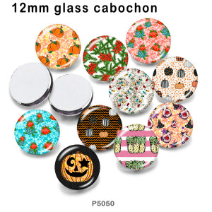 10pcs/lot Halloween  glass picture printing products of various sizes  Fridge magnet cabochon