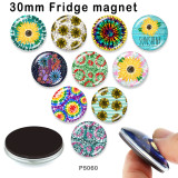 10pcs/lot flower  glass picture printing products of various sizes  Fridge magnet cabochon
