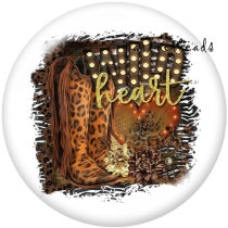 20MM   Horse   Print   glass  snaps buttons