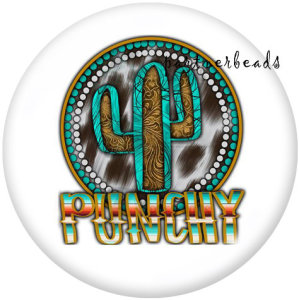 20MM  Rodeo  Print   glass  snaps buttons