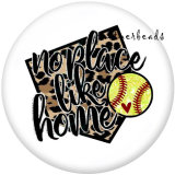 20MM softball MOM  Print   glass  snaps buttons