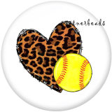 20MM softball MOM  Print   glass  snaps buttons