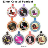 10pcs/lot High heels  glass picture printing products of various sizes  Fridge magnet cabochon