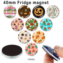 10pcs/lot Halloween  glass picture printing products of various sizes  Fridge magnet cabochon