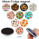 10pcs/lot Halloween  glass picture printing products of various sizes  Fridge magnet cabochon