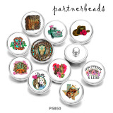 20MM   Horse   Print   glass  snaps buttons