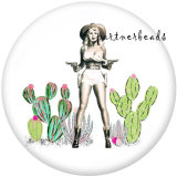 20MM  Rodeo MOM  Print   glass  snaps buttons