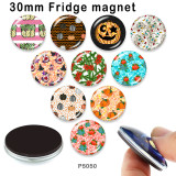 10pcs/lot Halloween  glass picture printing products of various sizes  Fridge magnet cabochon