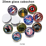 10pcs/lot National flag  glass picture printing products of various sizes  Fridge magnet cabochon