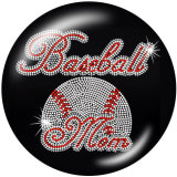 20MM CHEER  MOM  Print  glass  snaps buttons