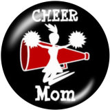 20MM  Cheer  MOM  Print  glass  snaps buttons
