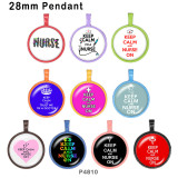 10pcs/lot nurse  glass picture printing products of various sizes  Fridge magnet cabochon