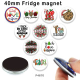 10pcs/lot teacher glass picture printing products of various sizes  Fridge magnet cabochon