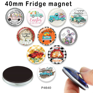 10pcs/lot Easter glass picture printing products of various sizes  Fridge magnet cabochon