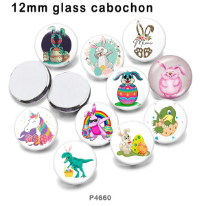10pcs/lot Easter glass picture printing products of various sizes  Fridge magnet cabochon