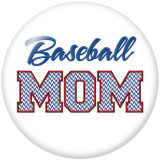 20MM CHEER  MOM  Print  glass  snaps buttons