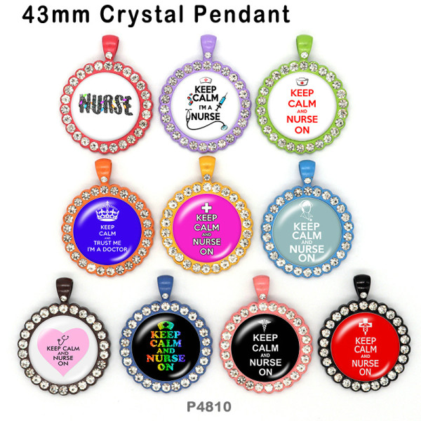 10pcs/lot nurse  glass picture printing products of various sizes  Fridge magnet cabochon