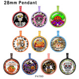 10pcs/lot Halloween glass picture printing products of various sizes  Fridge magnet cabochon