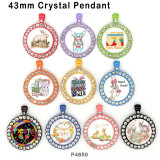 10pcs/lot Easter glass picture printing products of various sizes  Fridge magnet cabochon