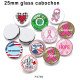 10pcs/lot faith glass picture printing products of various sizes  Fridge magnet cabochon