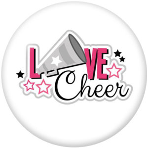 20MM  Dance  CHEER Print  glass  snaps buttons