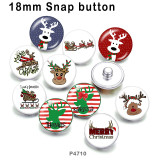 10pcs/lot Christmas elk glass picture printing products of various sizes  Fridge magnet cabochon
