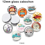 10pcs/lot Easter glass picture printing products of various sizes  Fridge magnet cabochon