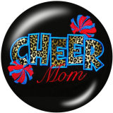 20MM  Cheer  MOM  Print  glass  snaps buttons