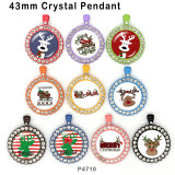 10pcs/lot Christmas elk glass picture printing products of various sizes  Fridge magnet cabochon