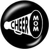 20MM  Cheer  MOM  Print  glass  snaps buttons