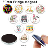 10pcs/lot Easter glass picture printing products of various sizes  Fridge magnet cabochon