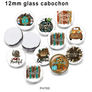 10pcs/lot Thanksgiving glass picture printing products of various sizes  Fridge magnet cabochon