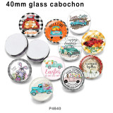 10pcs/lot Easter glass picture printing products of various sizes  Fridge magnet cabochon