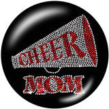 20MM  Cheer  MOM  Print  glass  snaps buttons