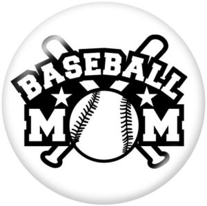 20MM CHEER  MOM  Print  glass  snaps buttons