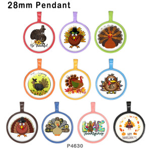 10pcs/lot Thanksgiving glass picture printing products of various sizes  Fridge magnet cabochon